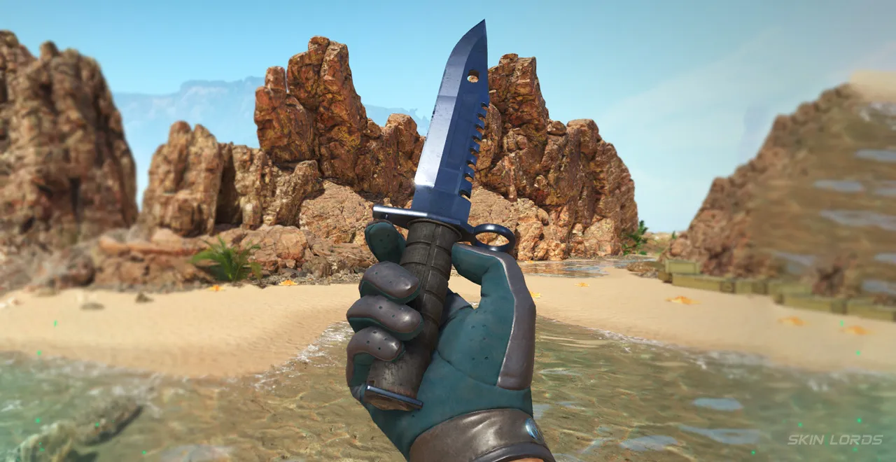 Best CS2 Knives for the Driver Gloves Seigaiha - Driver Gloves Seigaiha + M9 Bayonet Blue Steel
