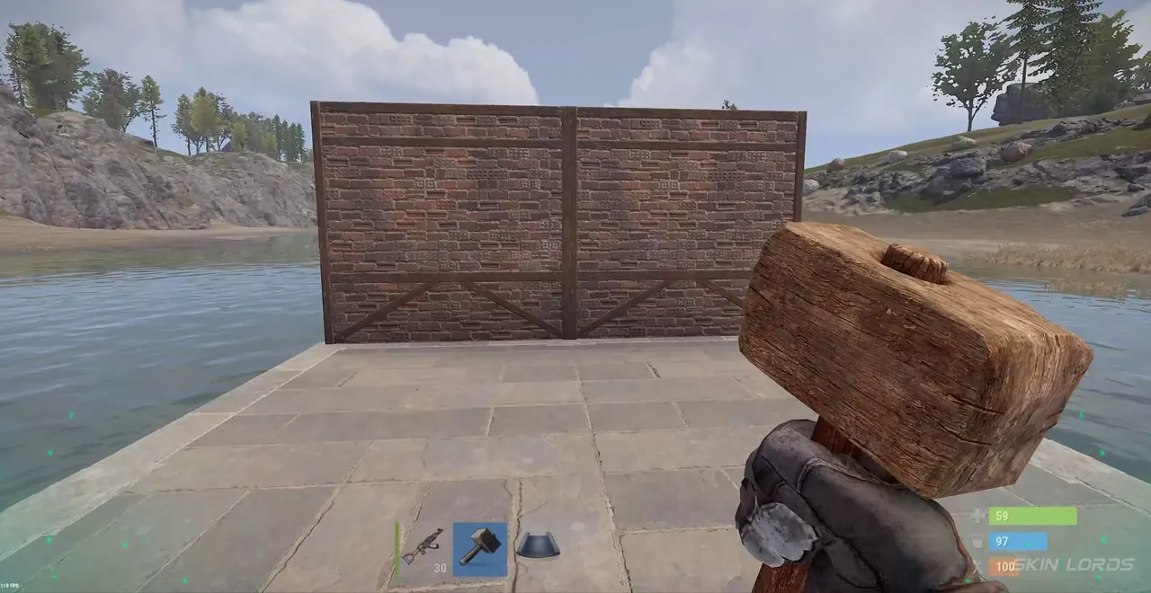 How to Apply Rust's Crypt Stone Building Skin