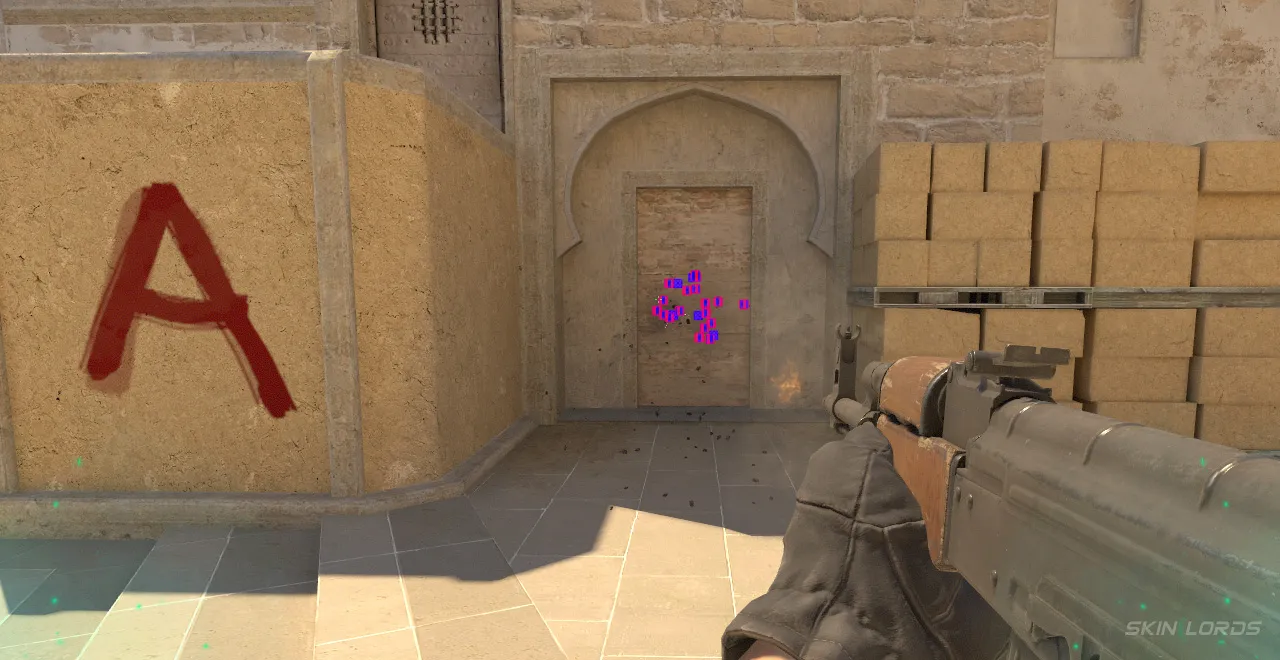 cs2 ak47 recoil spray pattern with follow recoil crosshair