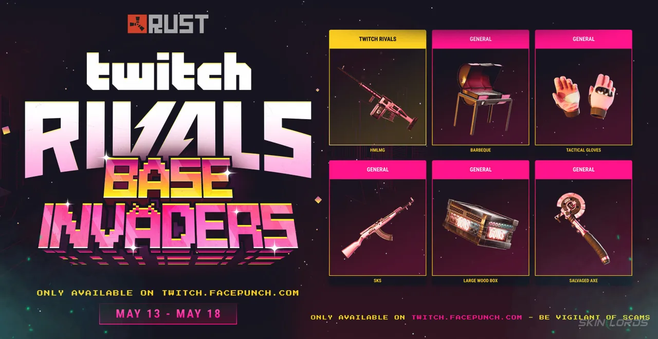 rust Twitch Rivals Base Invaders Rust Drops