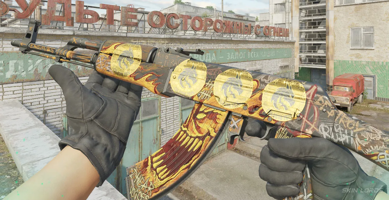 Best Team Spirit (Gold) Cologne 2026 Sticker Craft
AK-47 Searing Rage + 4x Team Spirit (Gold) Cologne 2026