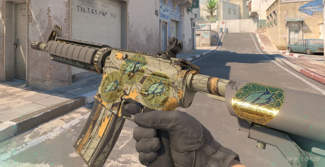 Best 9z (Gold) Cologne 2026 Sticker Craft
M4A4 Modern Hunter + 4x 9z (Gold) Cologne 2026