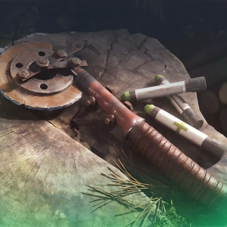 Rust Salvaged Axe and Medical Syringe Receive Remodeled Looks