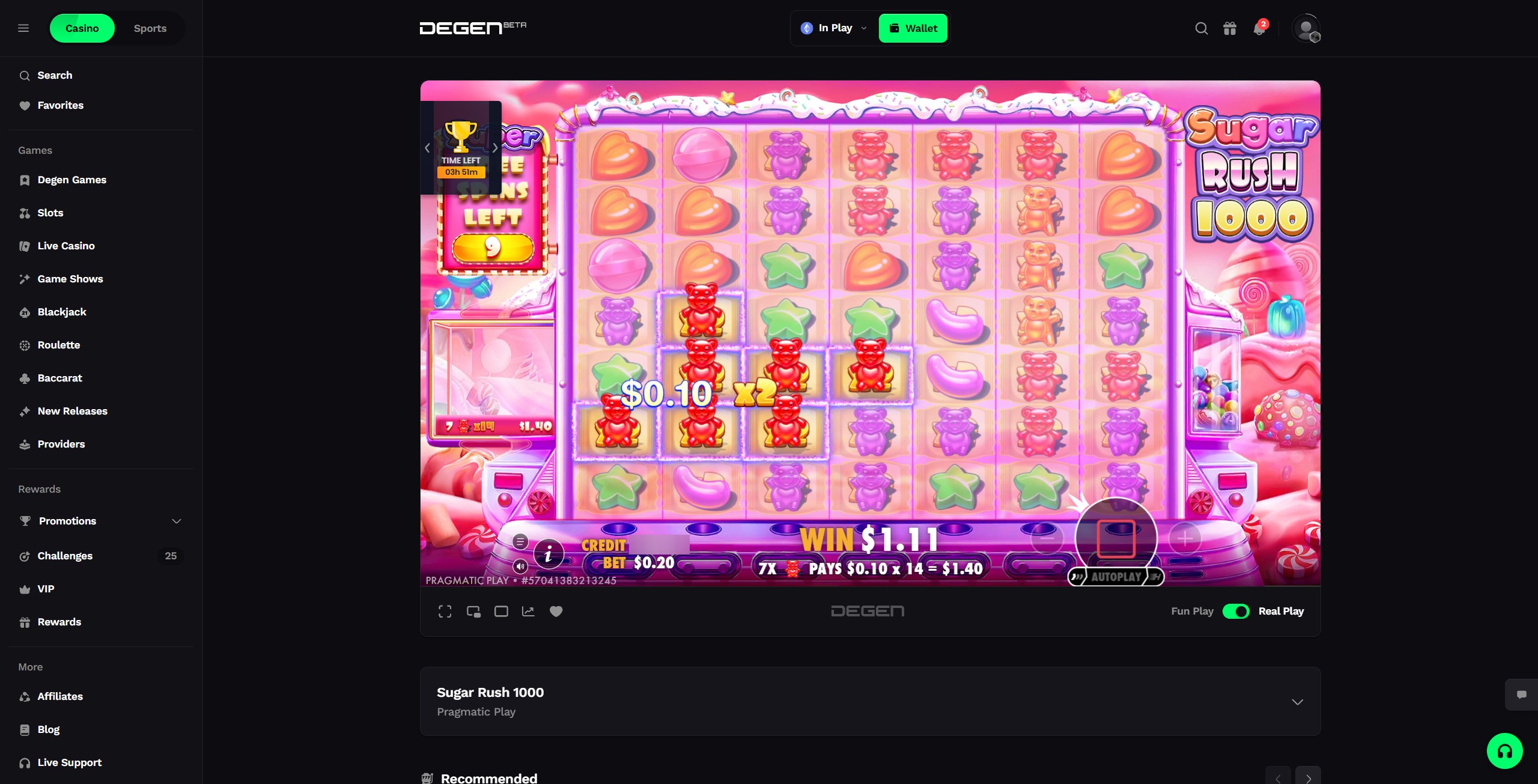 degen casino slots