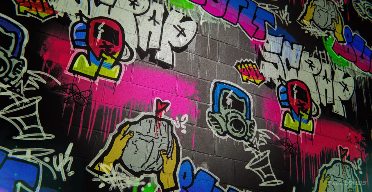 Graffiti Murals Wallpaper(3 Variants) Rust Glowing Wallpaper Pack DLC