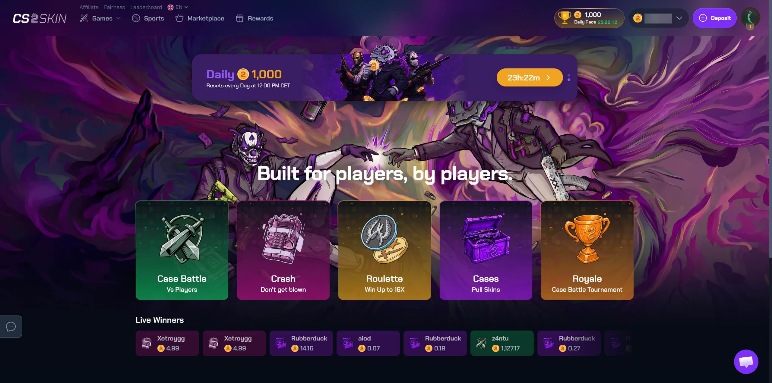 CS2skin home page