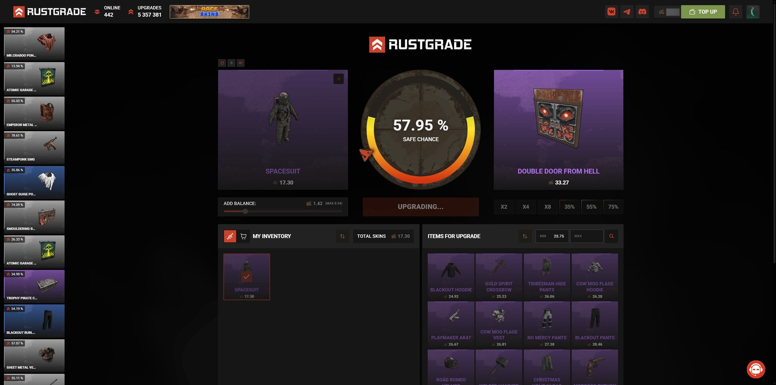 Rustgrade Rust Skin Upgrader