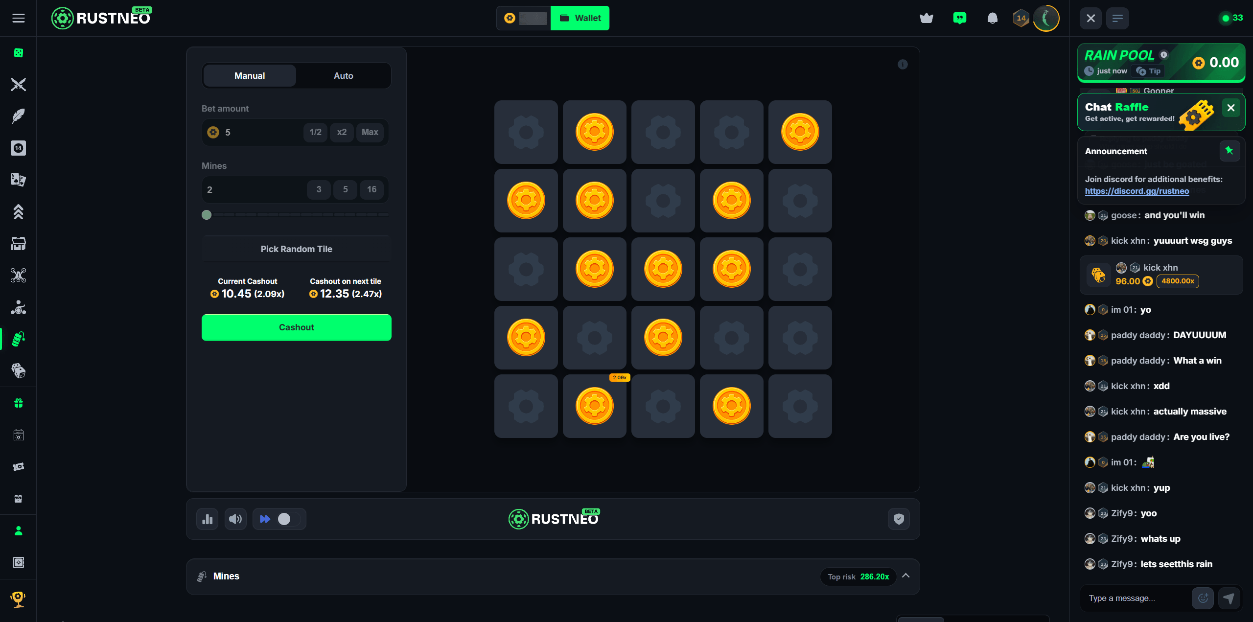 RustNeo Mines Game